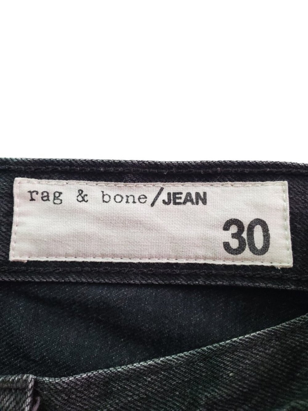 RAG & BONE SZ 30 Women's High-rise Skinny Destroyed Knee Frayed Raw Hem Black - Picture 2 of 13